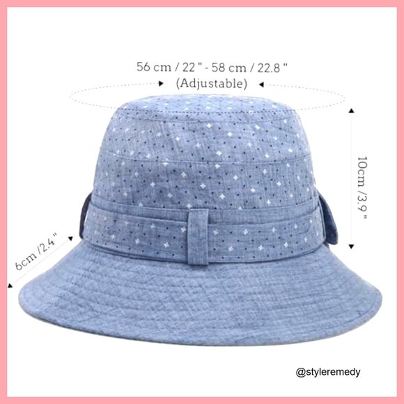 Cotton Polyester Floral Bucket Hat Foldable Wide Brim Sun Protection main image 7